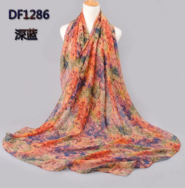 2017 high quality WOMAN SCARF cotton voile polyester scarves solid warm autumn and winter scarf shawl printed free shipping