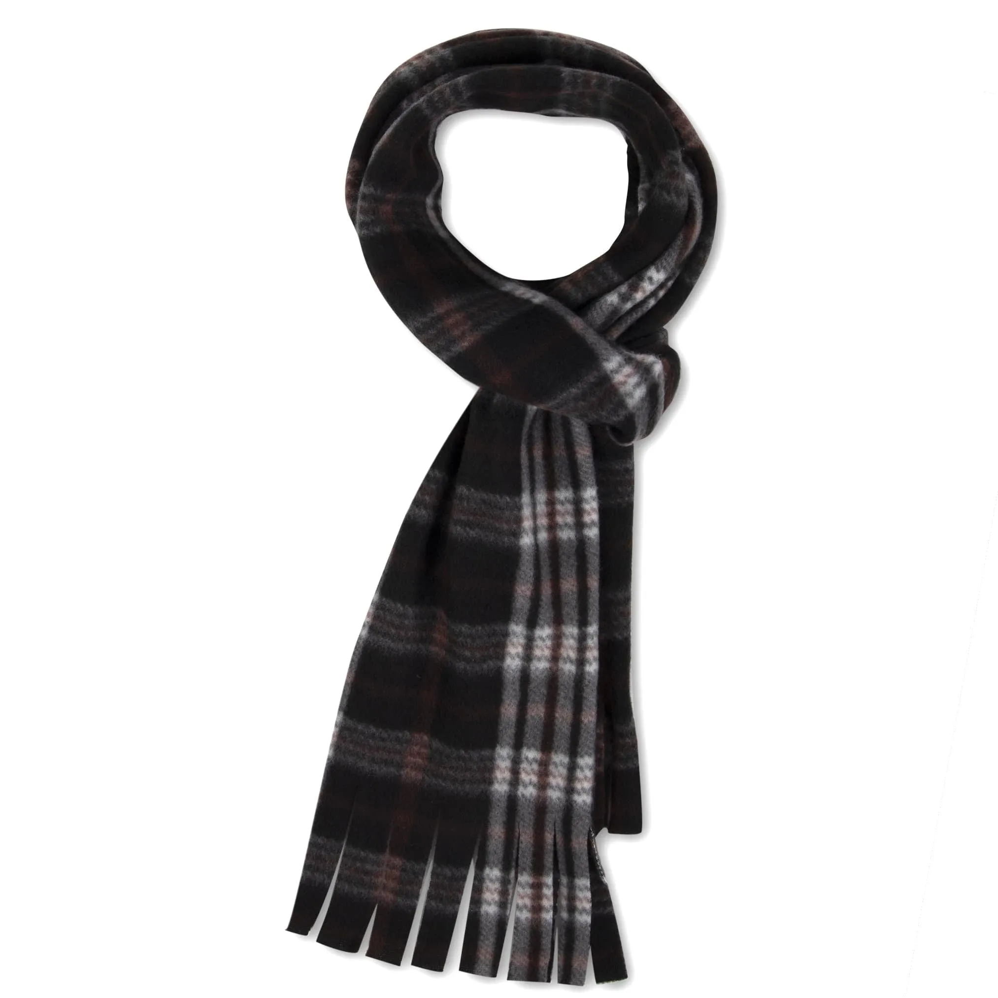 Adult Fleece Scarves 60" x 8" With Fringe - Flannel Scarves