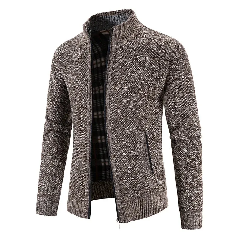 Autumn/Winter Plush Thickened Jacket Sweater for Men*