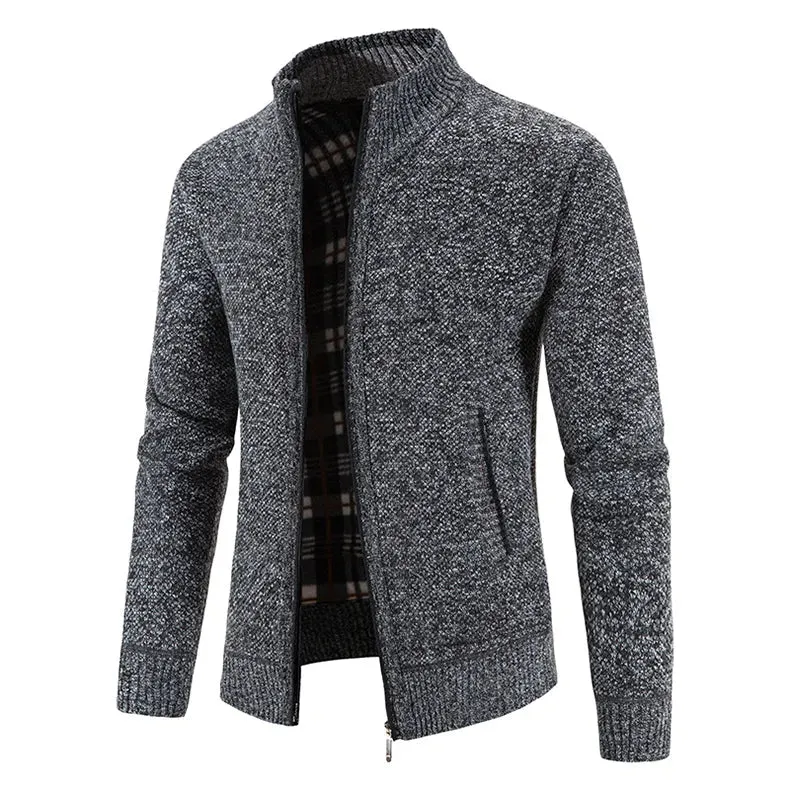 Autumn/Winter Plush Thickened Jacket Sweater for Men*