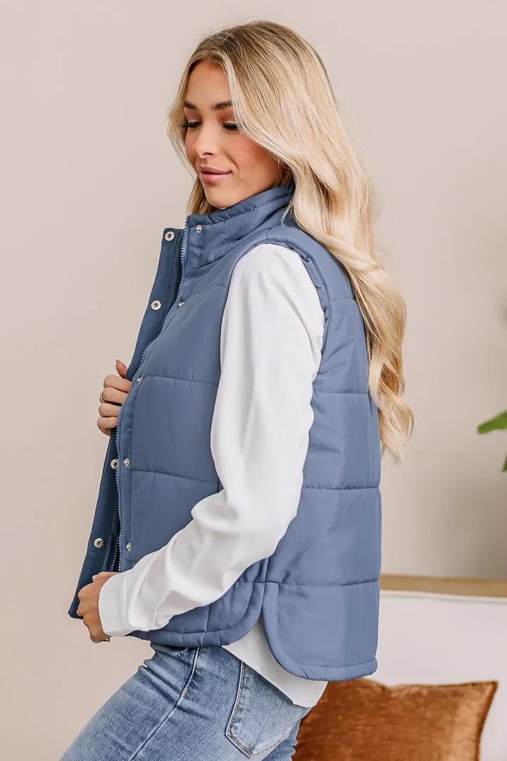 Back To Back Puff Vest | Blue