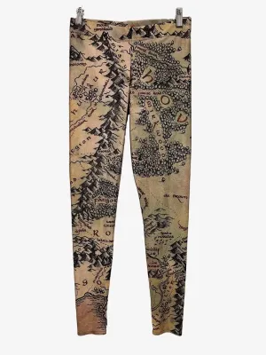 Blackmilk Middle Earth Satin Leggings Size M