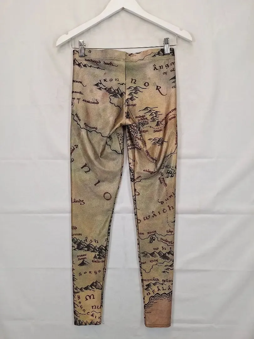 Blackmilk Middle Earth Satin Leggings Size M