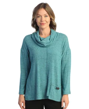 Boxy Cowl Neck Top