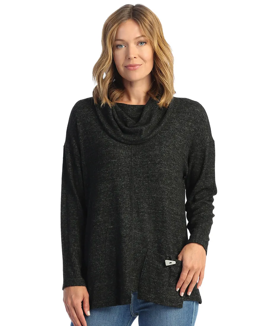 Boxy Cowl Neck Top