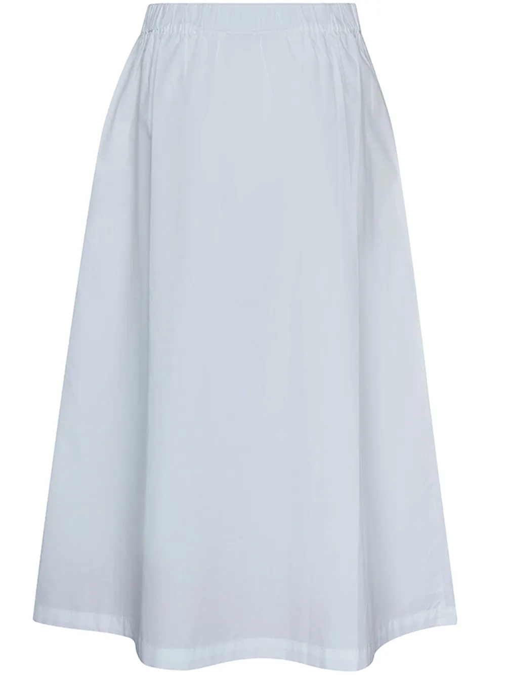 Button Front Poplin Skirt