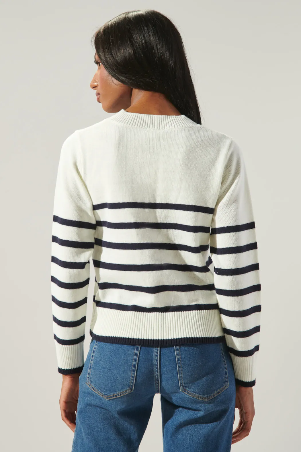 Chantilly Striped Cropped Sweater