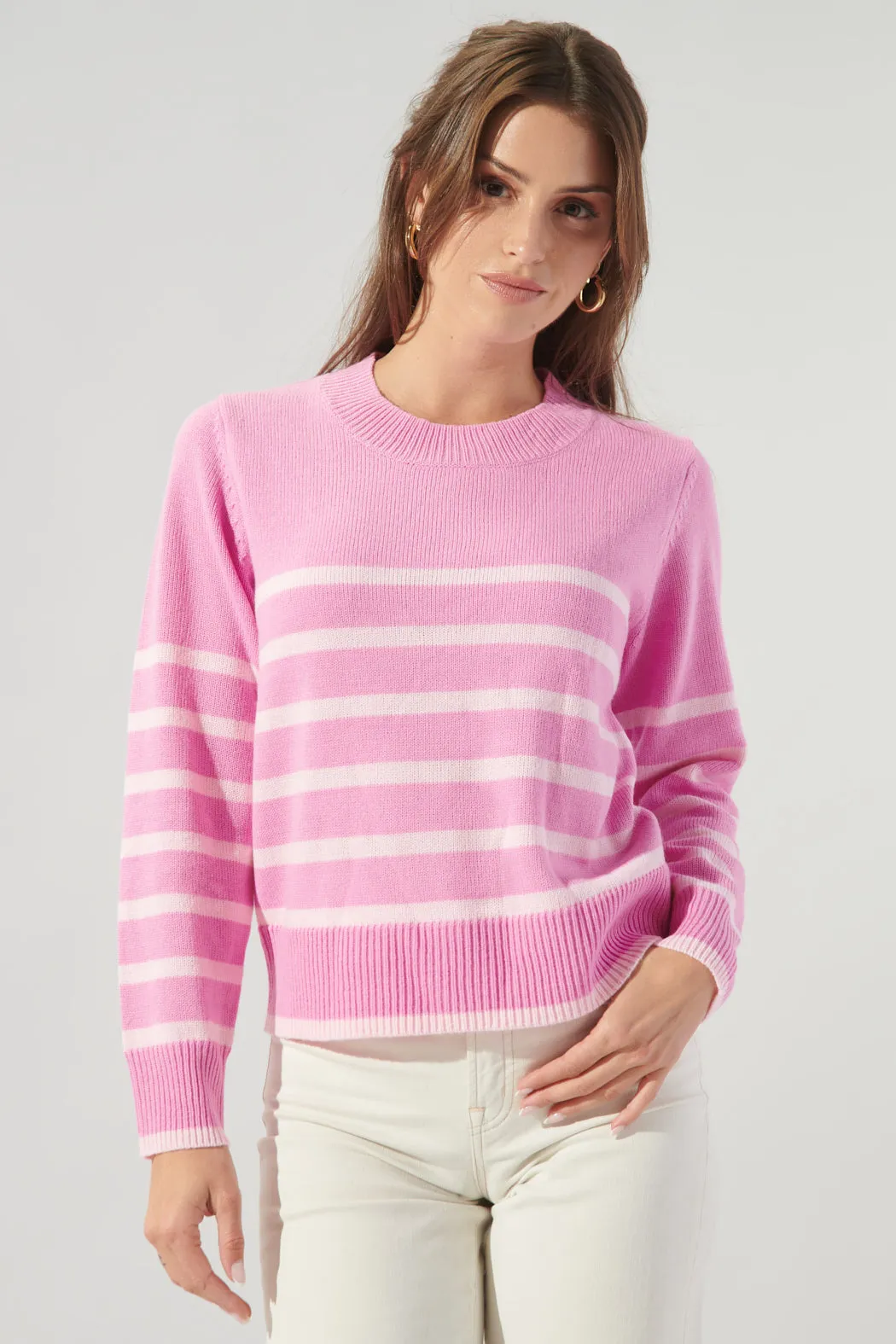 Chantilly Striped Cropped Sweater