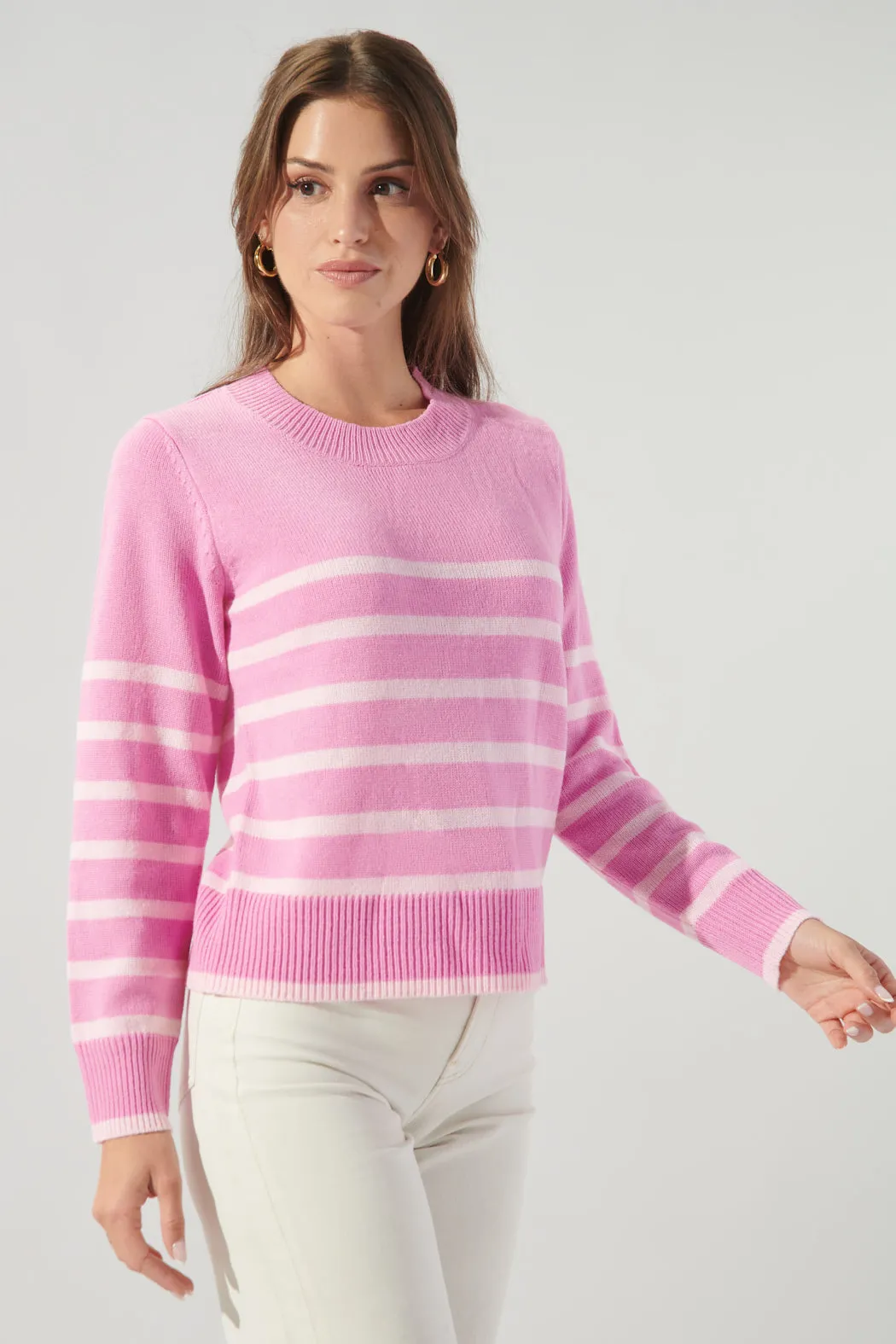 Chantilly Striped Cropped Sweater