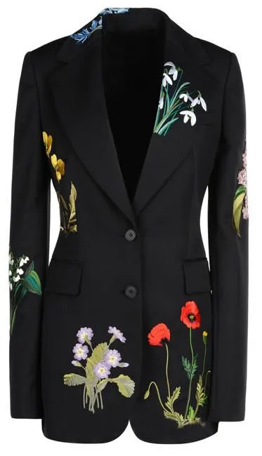 'Charlene' Floral Embroidered Blazer/Jacket & Pant Set