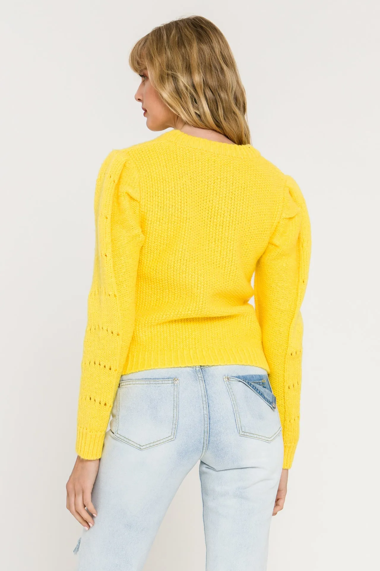 English Factory - Pleated Long Sleeve Sweater