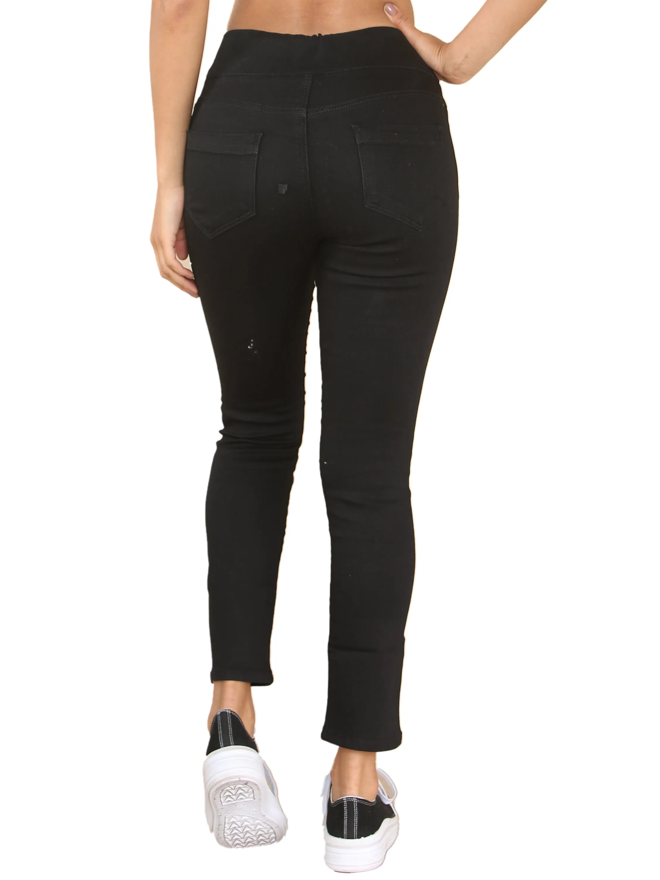 Enzo | Womens Wide Waist Jeans