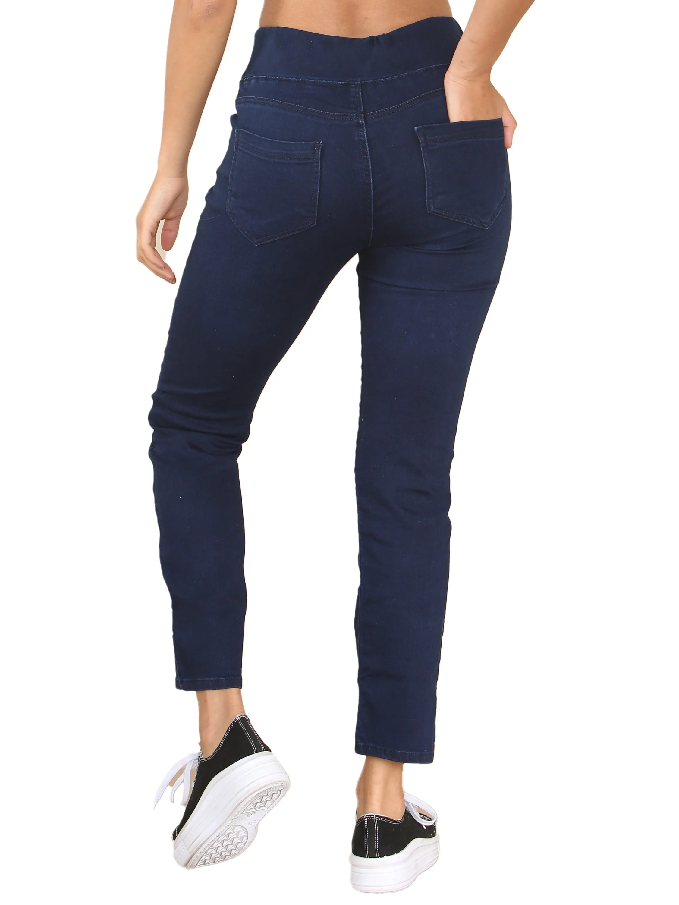 Enzo | Womens Wide Waist Jeans