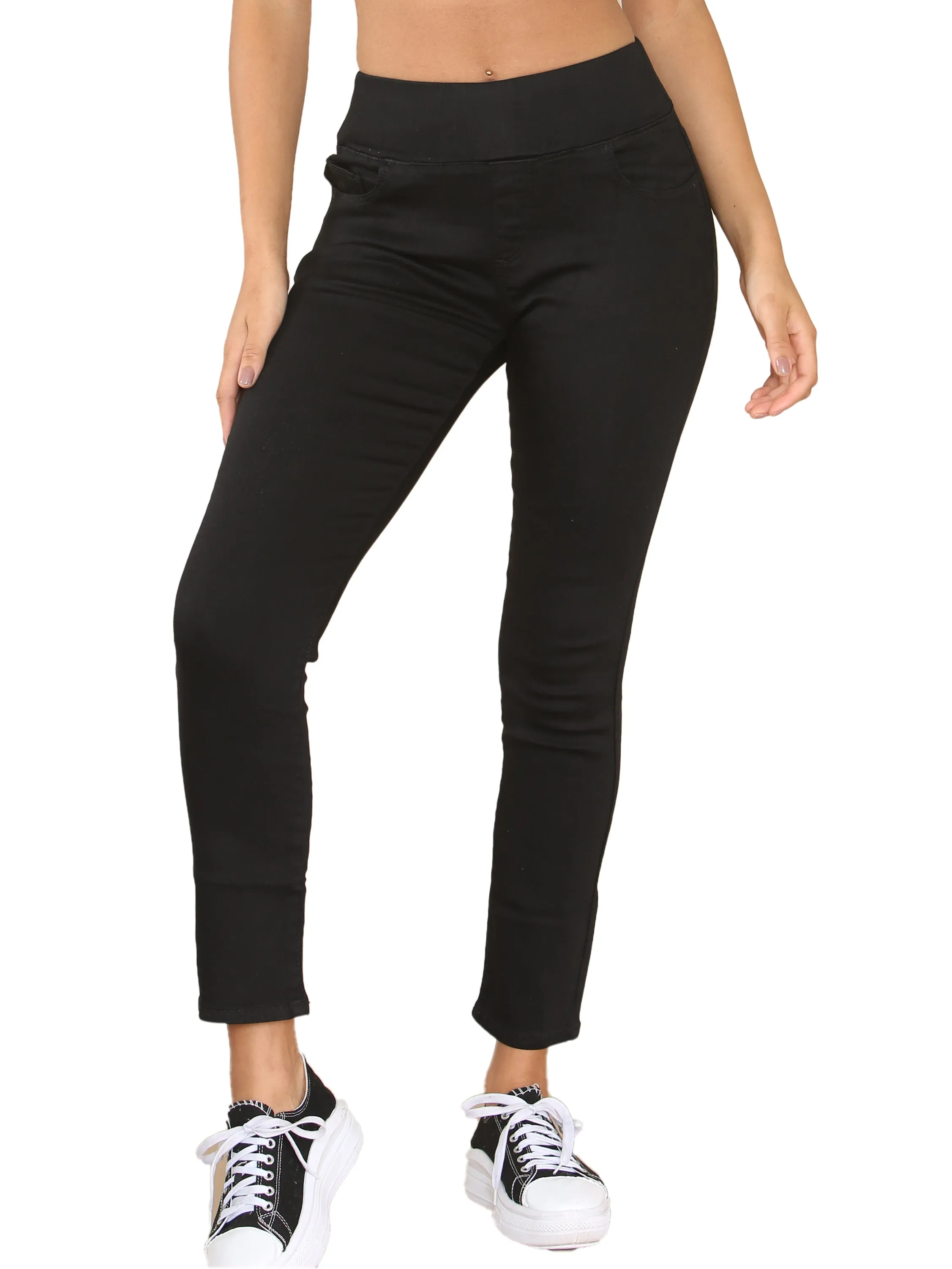 Enzo | Womens Wide Waist Jeans