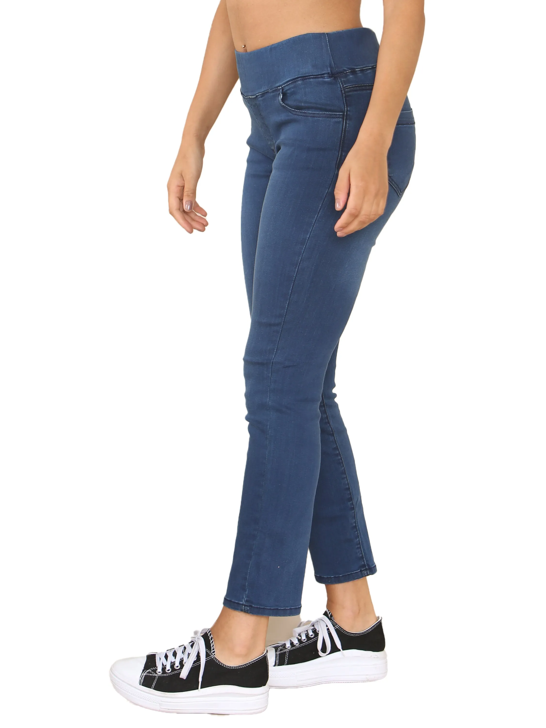 Enzo | Womens Wide Waist Jeans