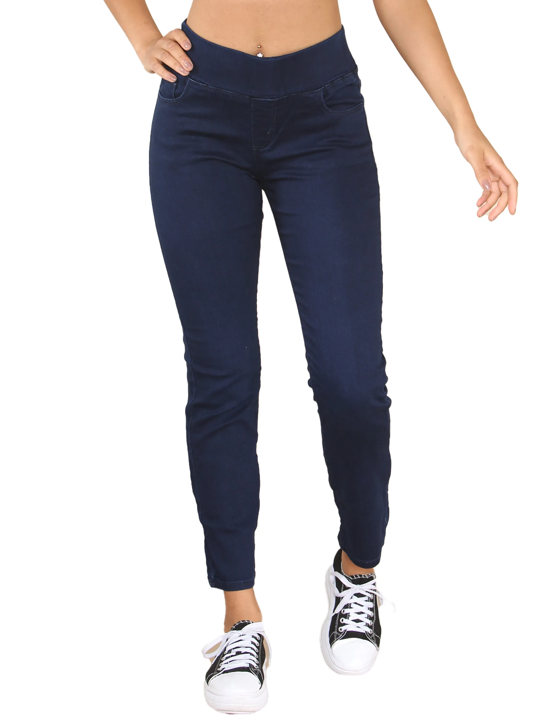 Enzo | Womens Wide Waist Jeans