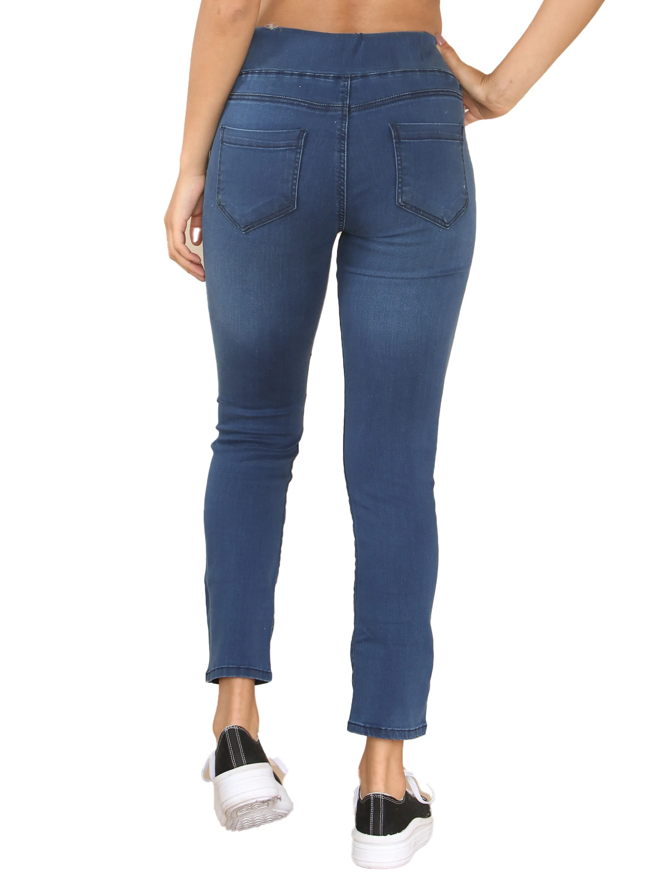 Enzo | Womens Wide Waist Jeans