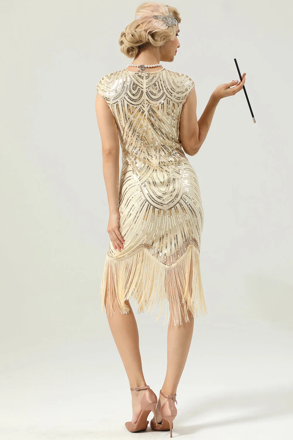 Gatsby Glitter Fringe Dress