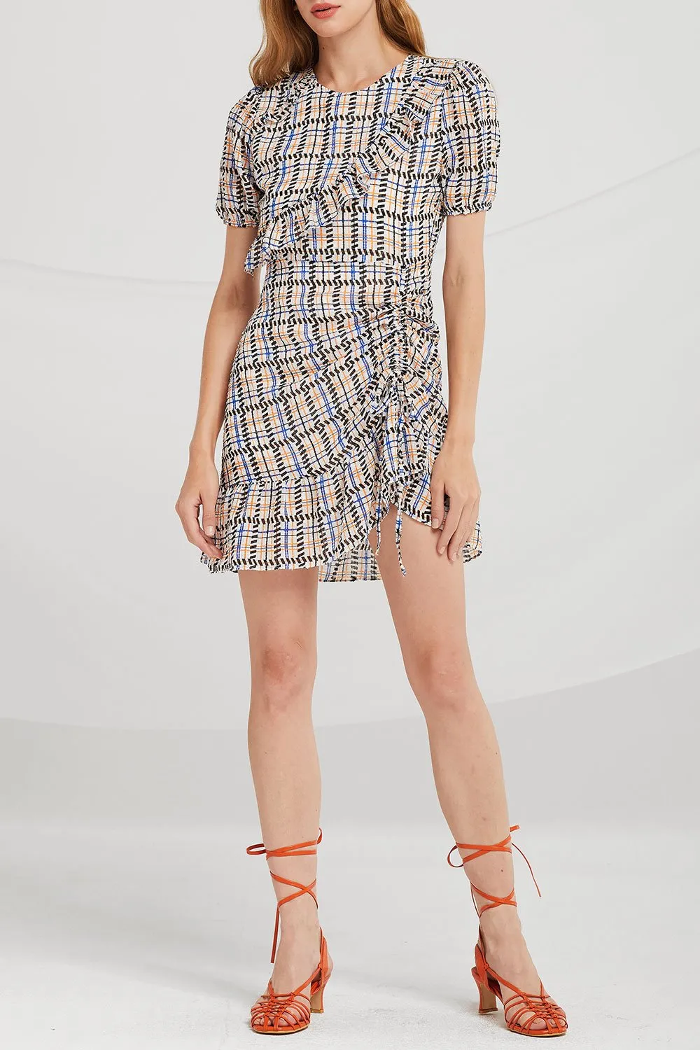 Harper Plaid Ruffle Dress