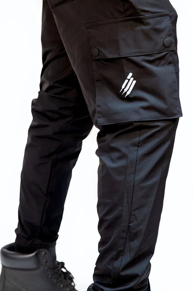 iLLionaire Reflective Cargo Jogger Pants BLACK