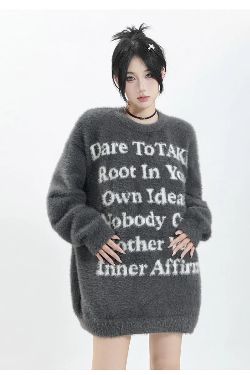 Imitation Mink Loose Sweater