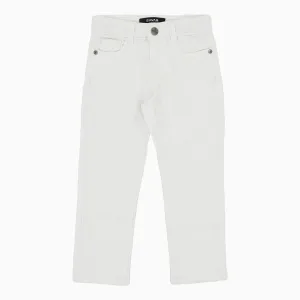 Kid's Savar White Slim Denim Jeans Pant