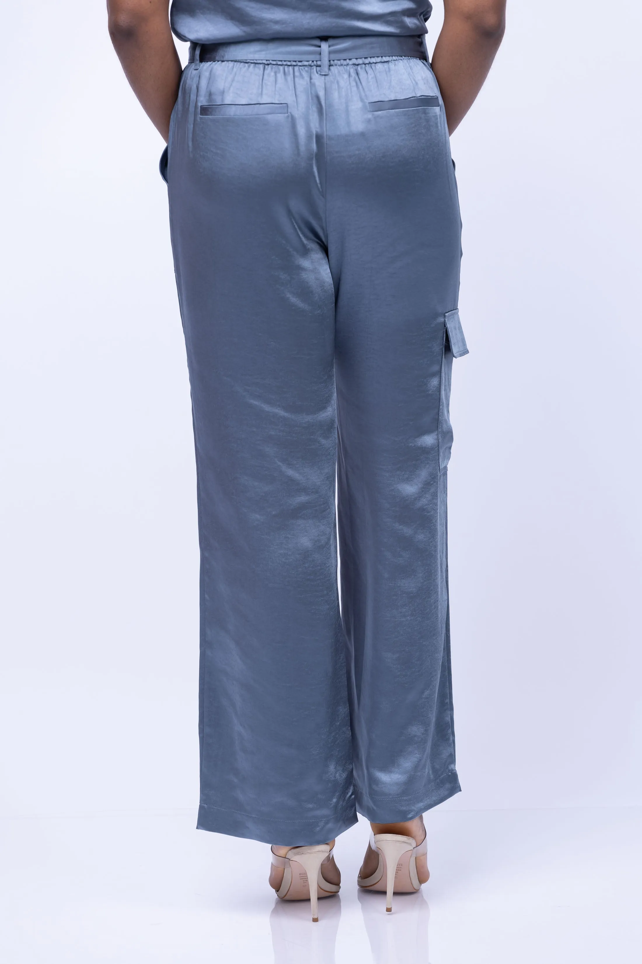 Lilla P Cargo Pant in Slate Blue