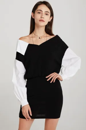 Linnett Asymmetric Collar Dress