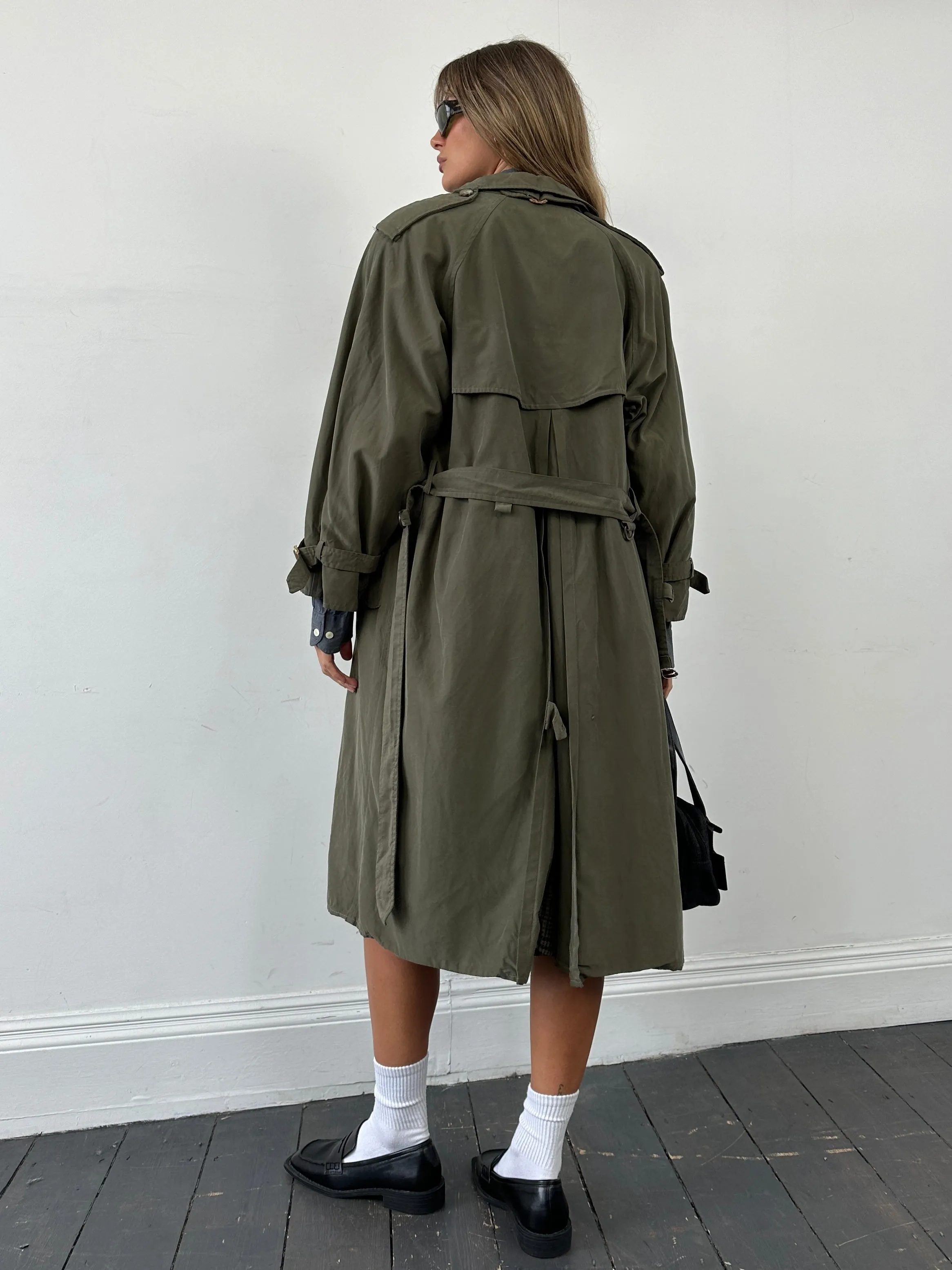 Max Mara Weekend Double Breasted Belted Trench Coat - M