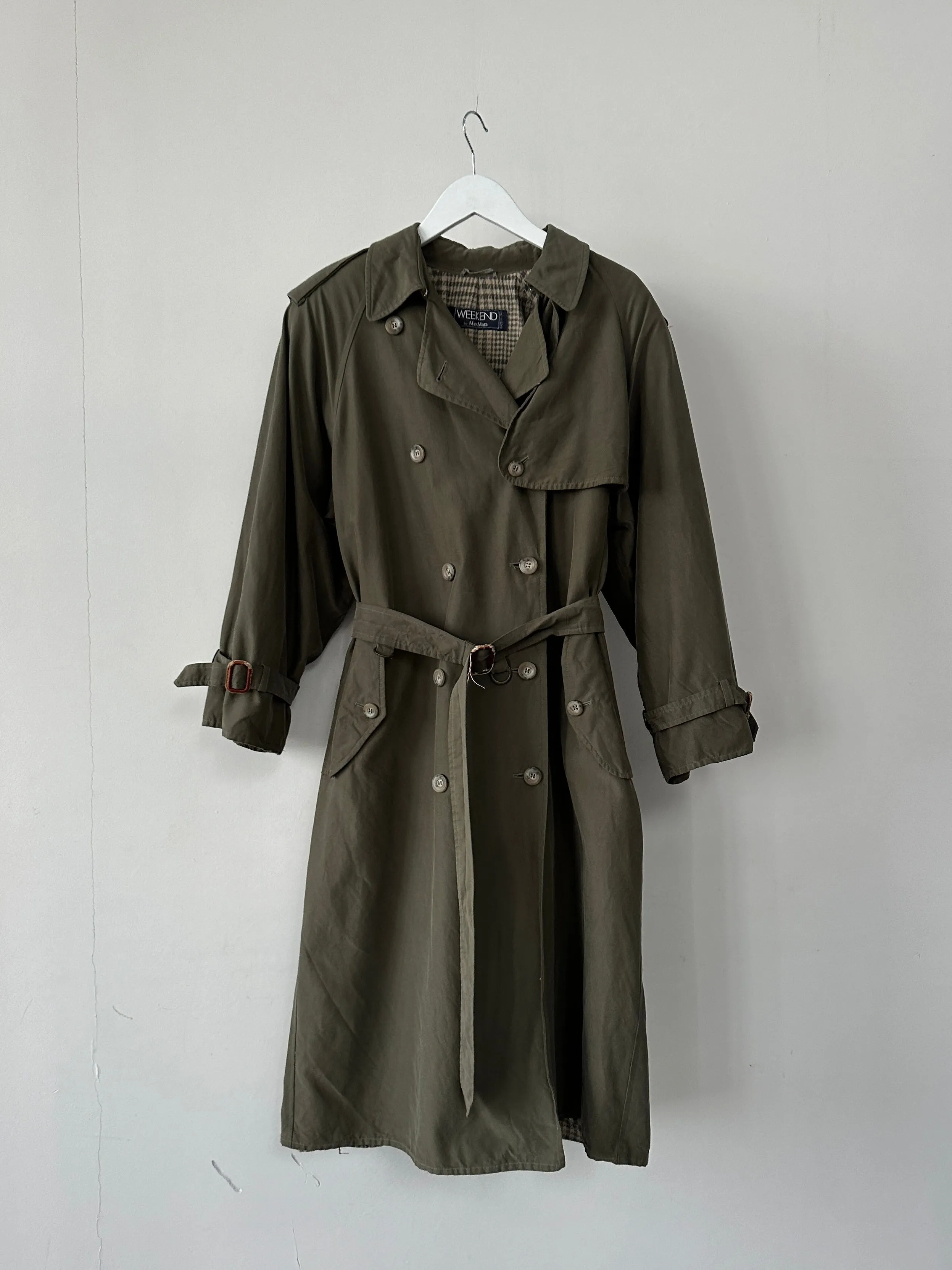 Max Mara Weekend Double Breasted Belted Trench Coat - M