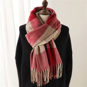 Men's And Women's Thickened Warm Plaid Scarves