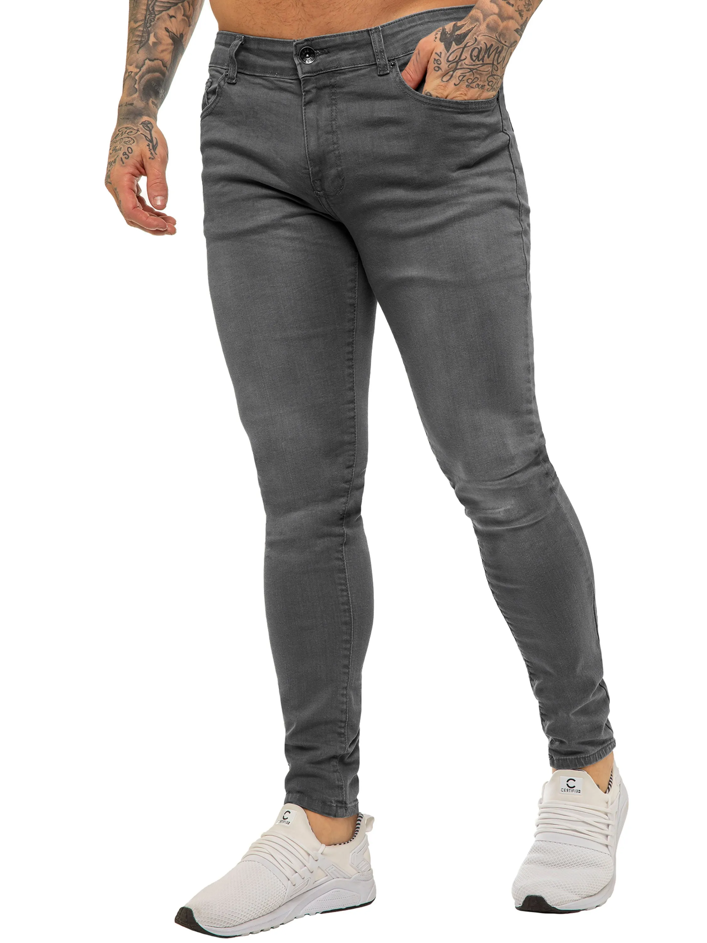 Mens Designer Stretch Skinny Fit Jeans | Enzo Designer Menswear