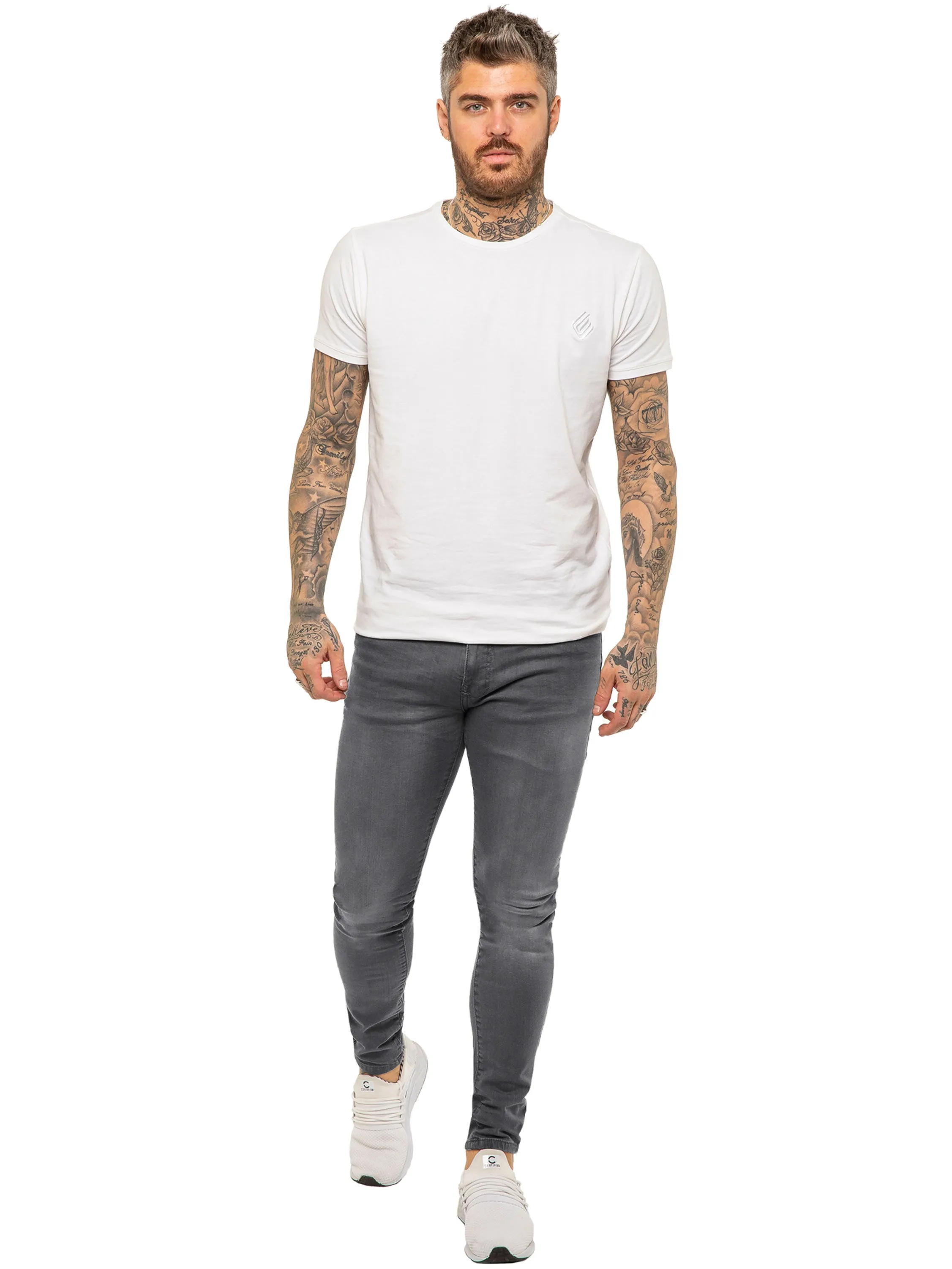 Mens Designer Stretch Skinny Fit Jeans | Enzo Designer Menswear