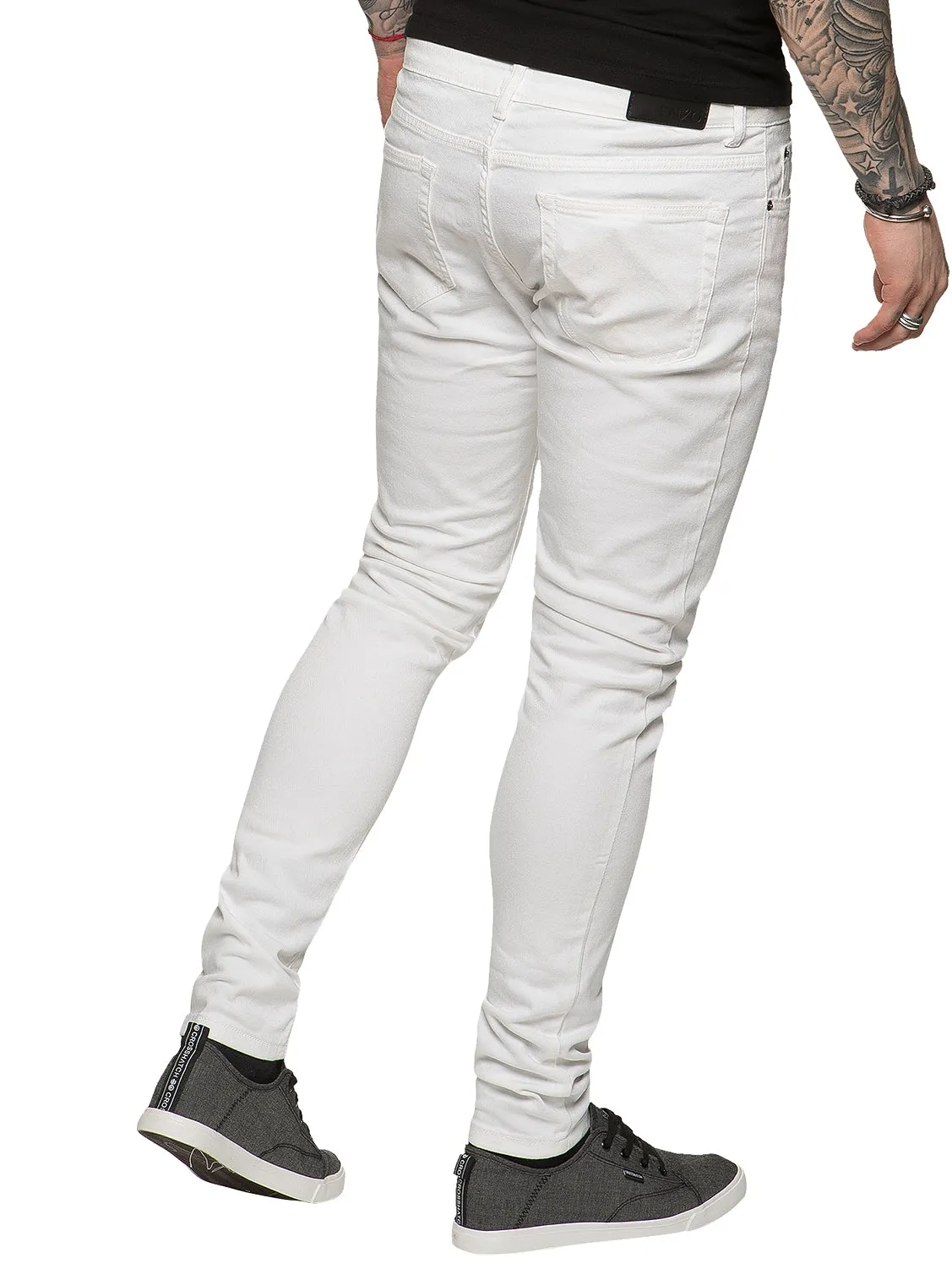 Mens Designer Stretch Skinny Fit Jeans | Enzo Designer Menswear