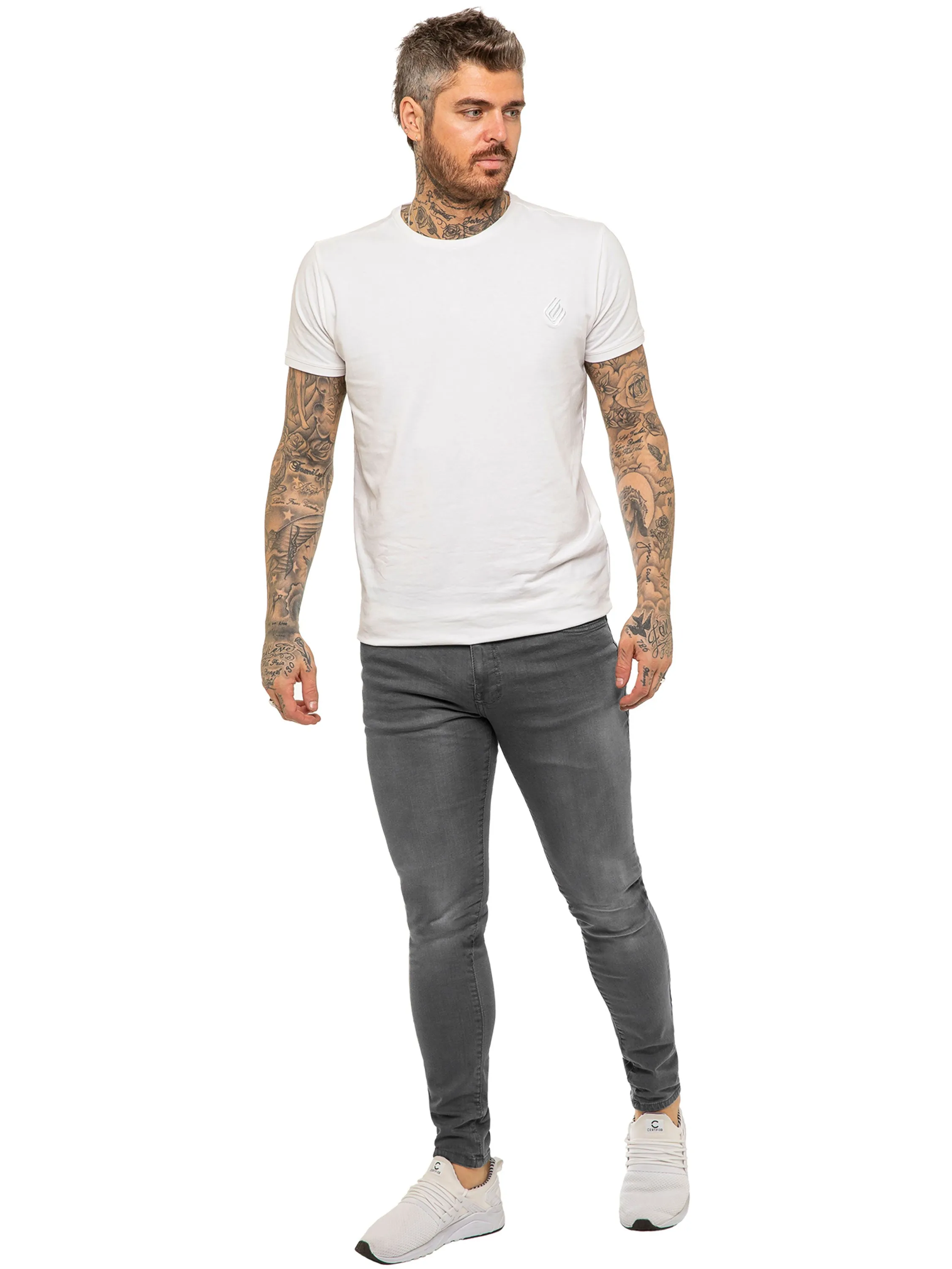 Mens Designer Stretch Skinny Fit Jeans | Enzo Designer Menswear