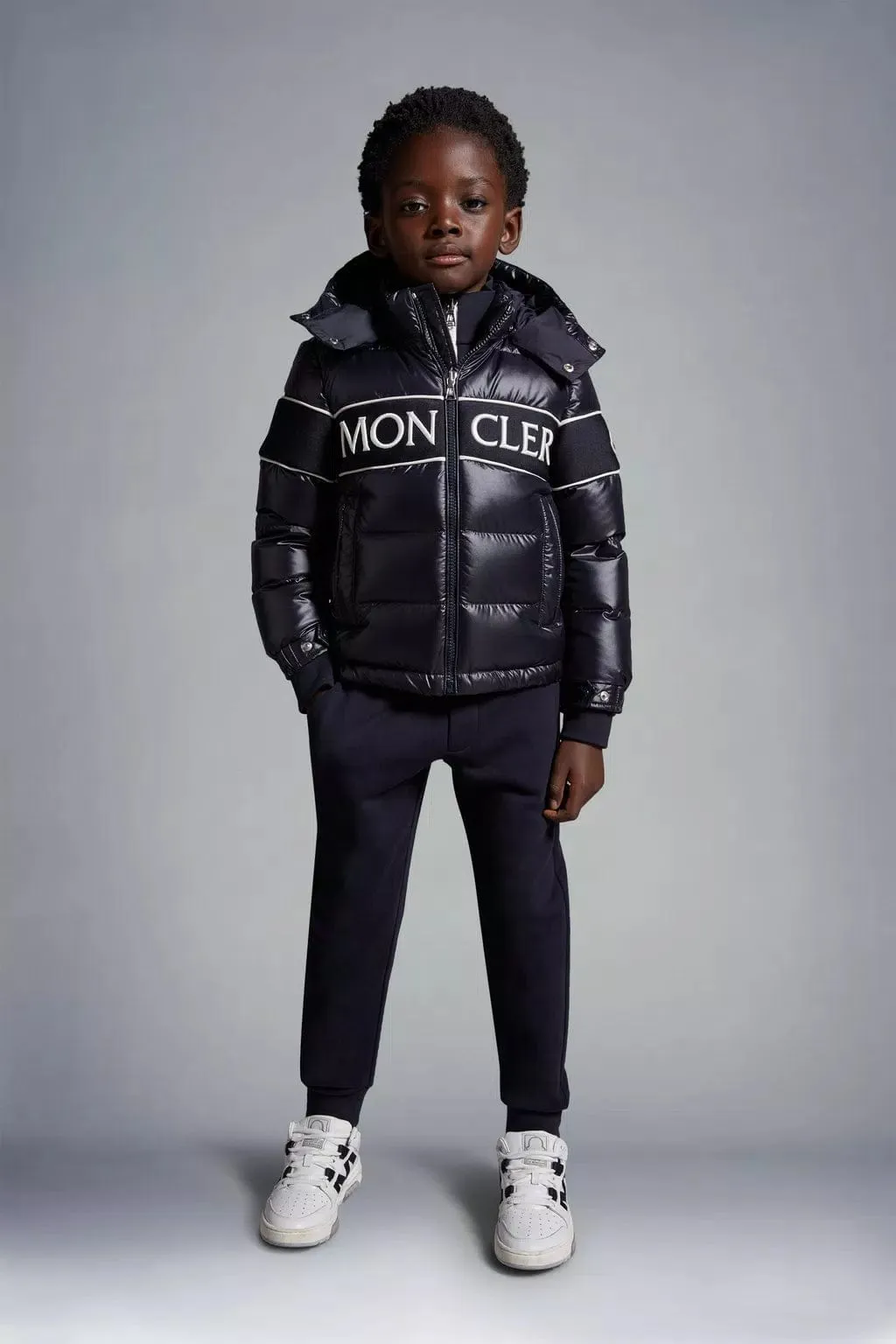 Moncler Enfant Kids Down Padded Truyere Jacket in Navy