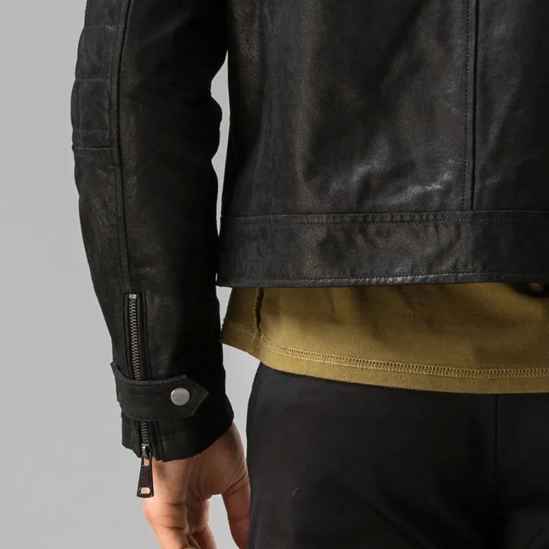 Motorcycle Men's Leather Bomber Jacket