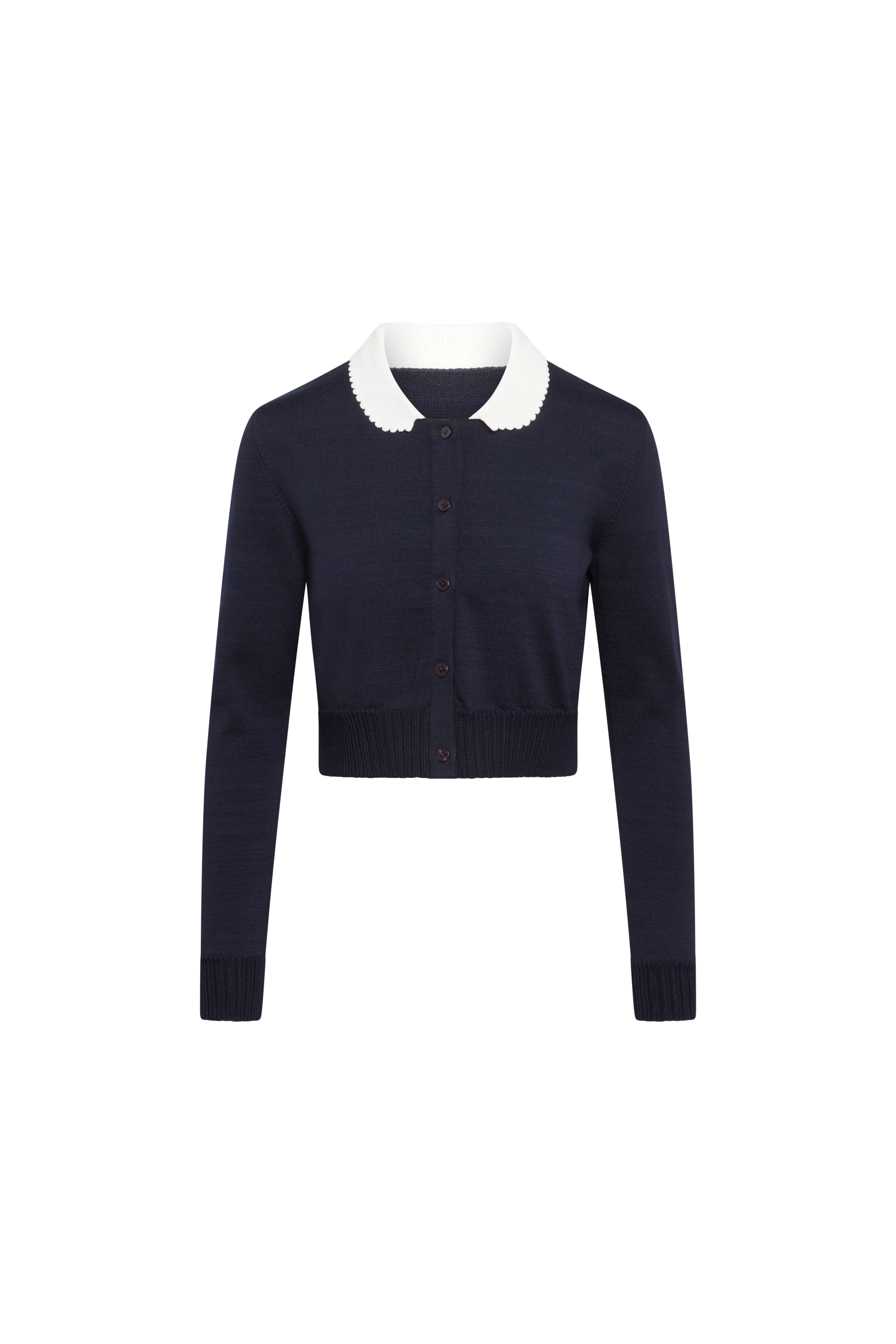 MS. PENNYWORTH CARDIGAN NAVY CROPPED