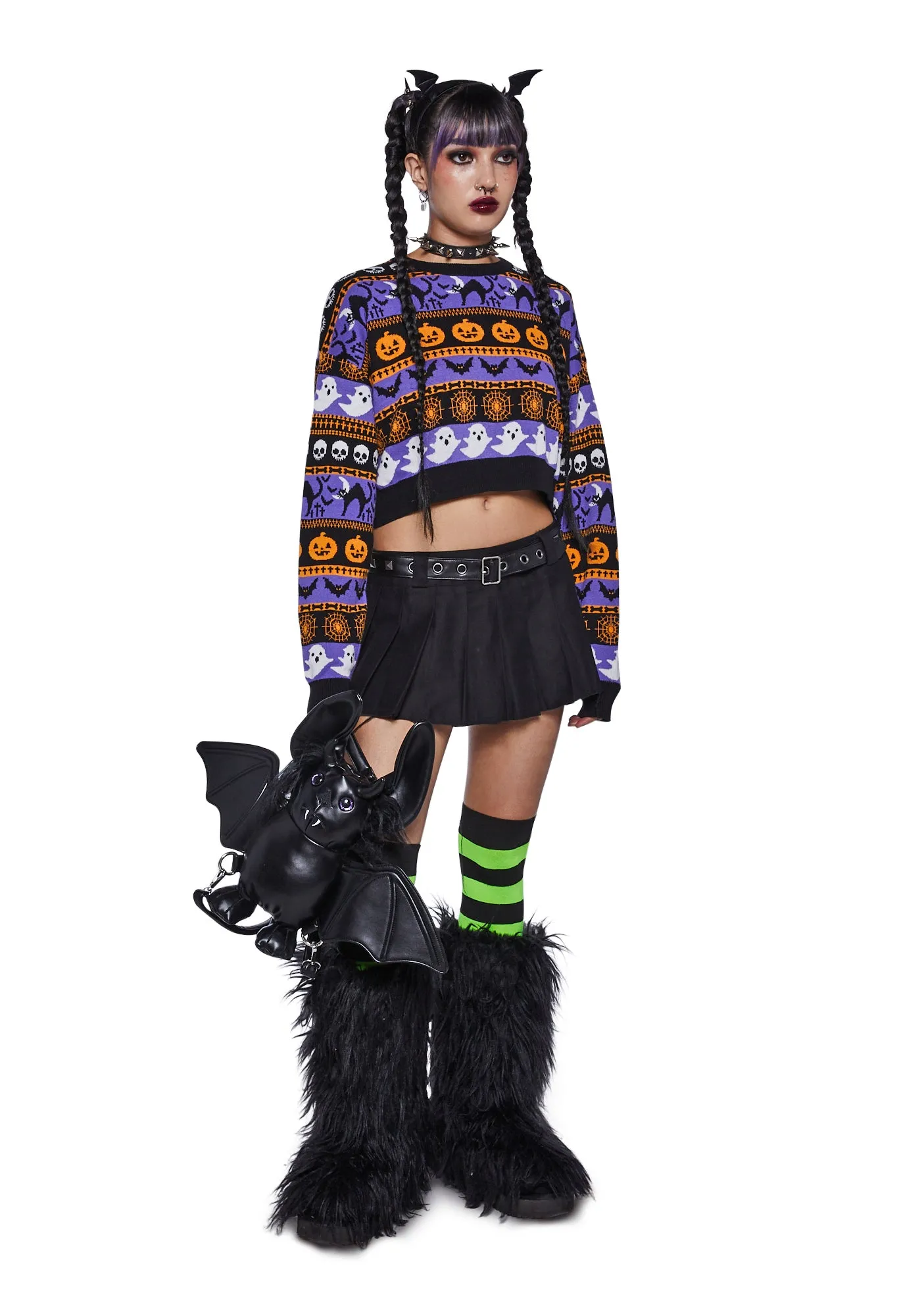 Night Of Spooks Crop Sweater