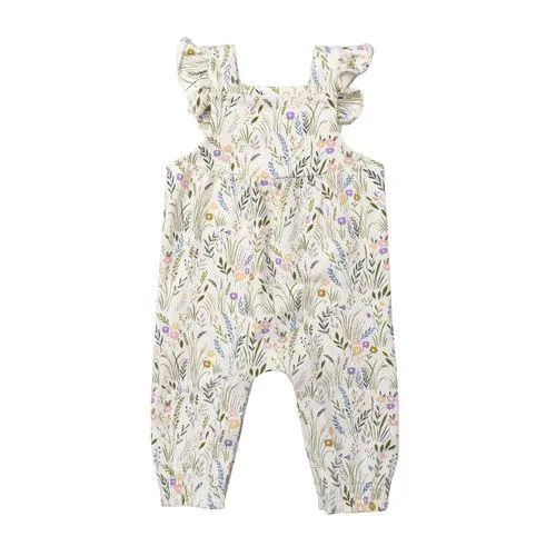 Overalls with Ruffle Detail | River Bank Floral | Angel Dear