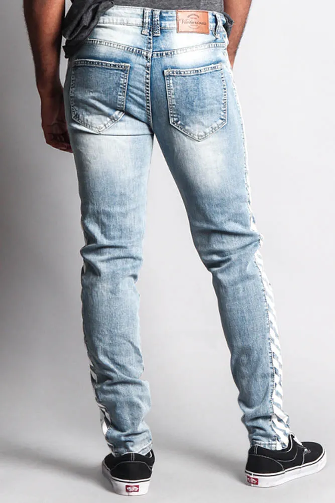 OW Striped Distressed Jeans