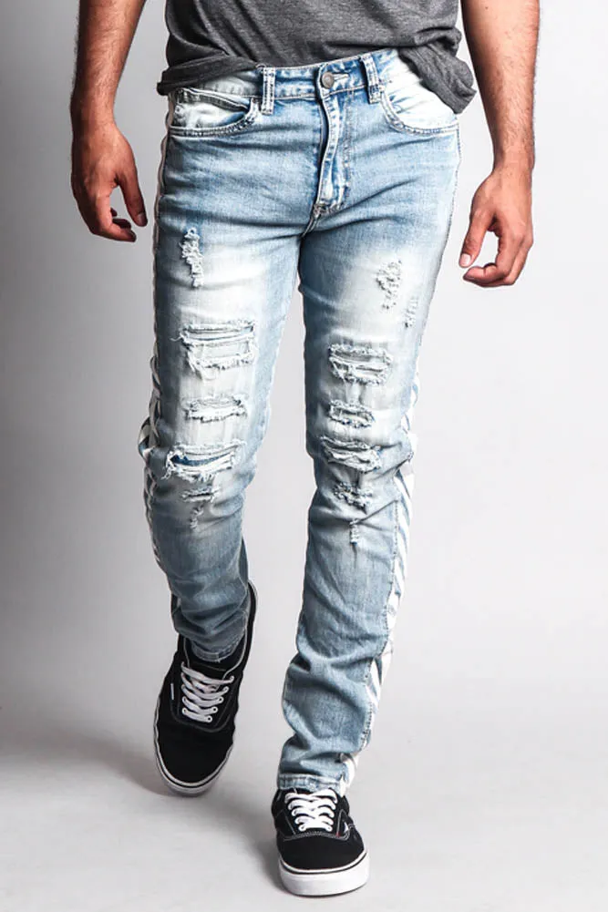 OW Striped Distressed Jeans