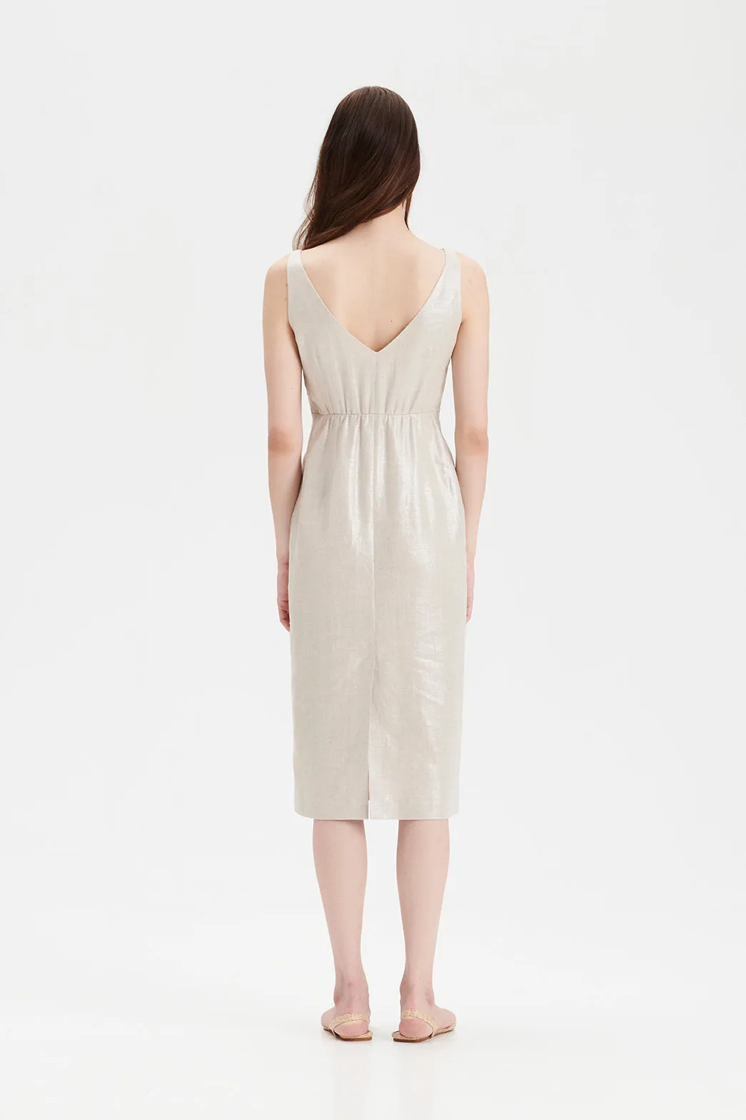 PETRONELLA linen pencil dress