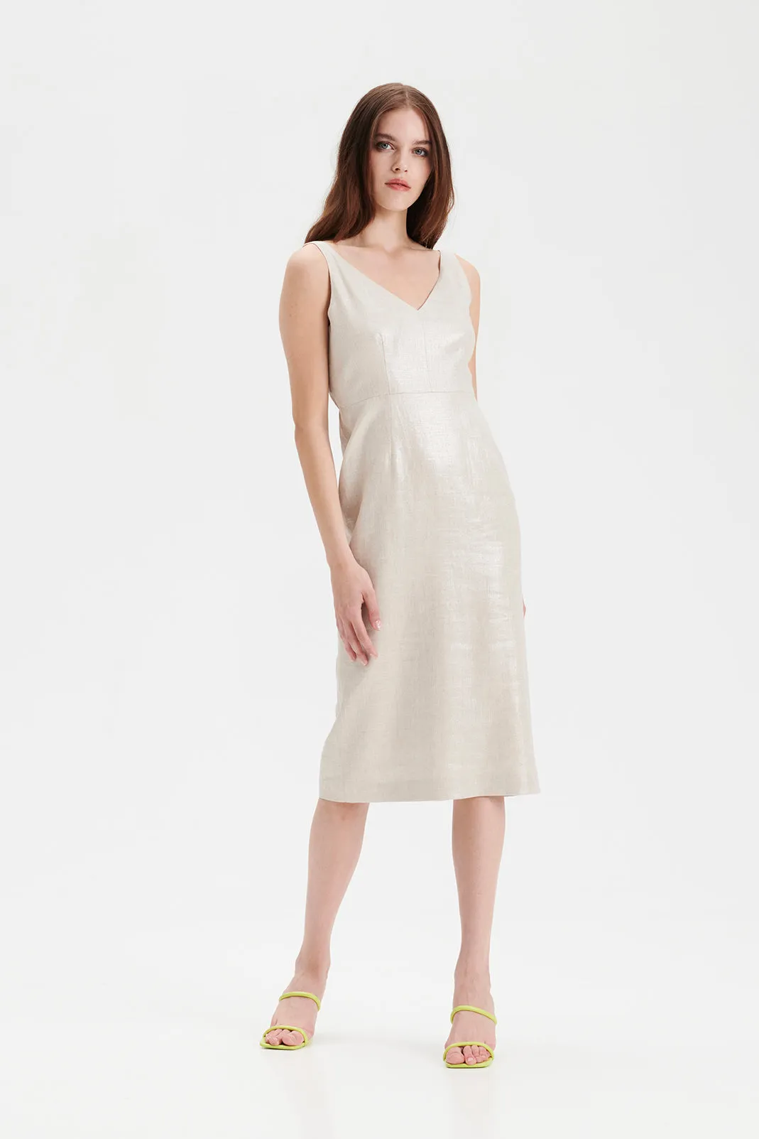 PETRONELLA linen pencil dress