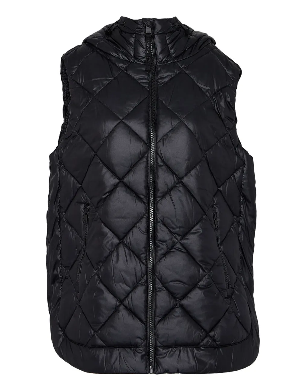 Quilted Curved Hem Puffer Vest