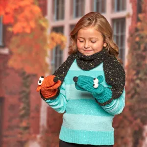 Red Heart Crochet Puppet Scarf