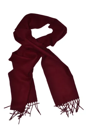 Scottish Lambswool Claret Red Scarf