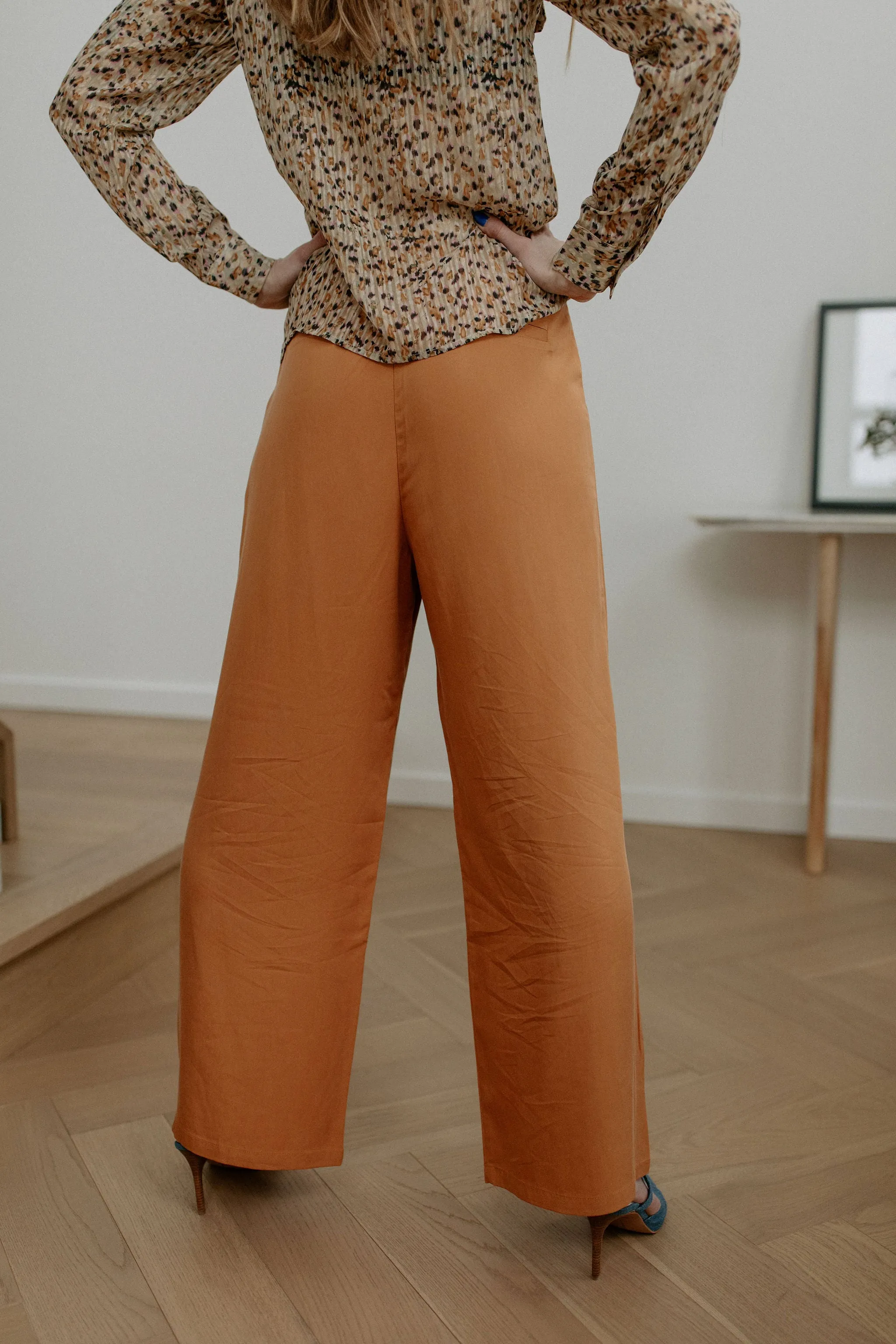 The Martine Leather Tie Pant