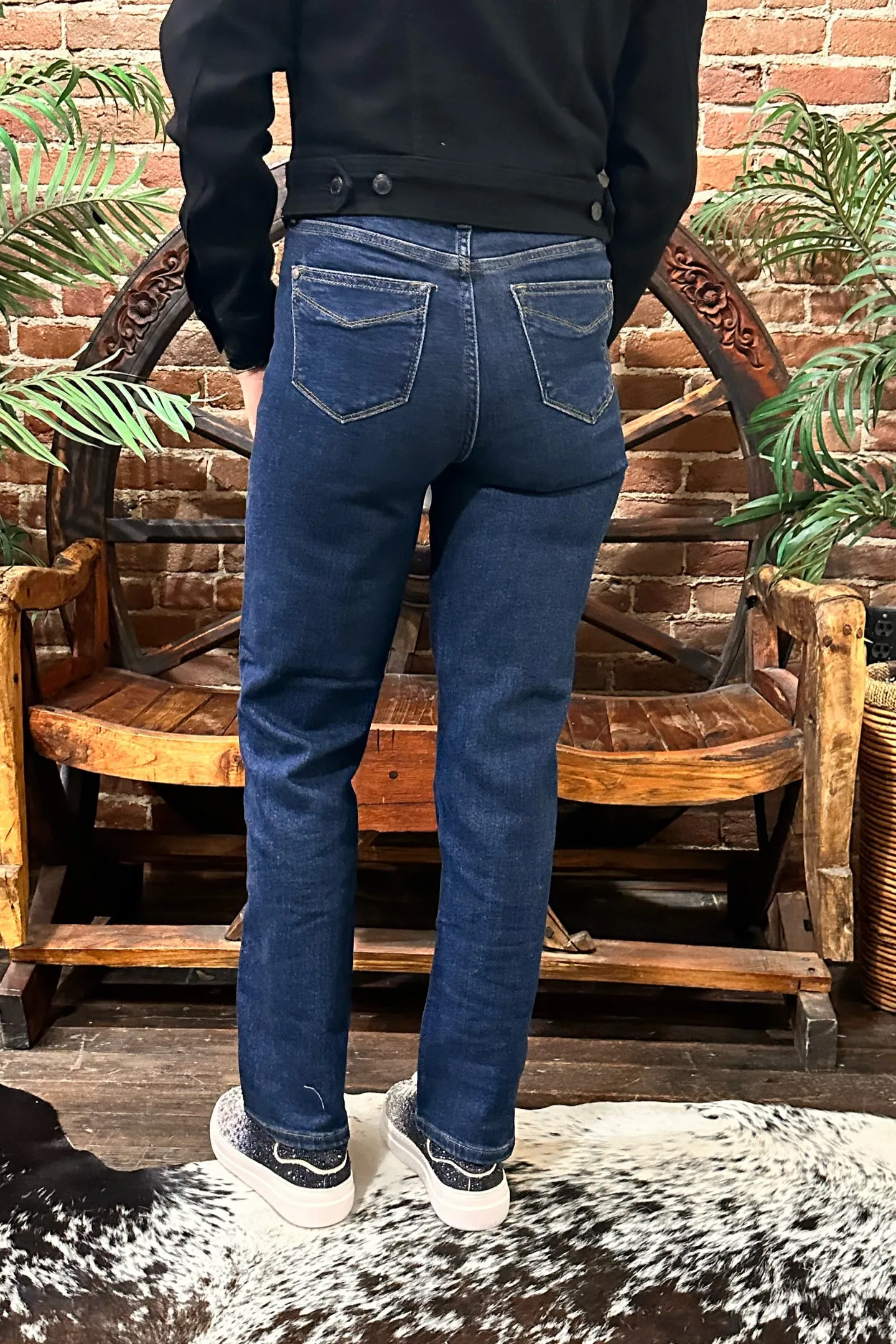 Tummy Control High Rise Straight Jeans by Judy Blue