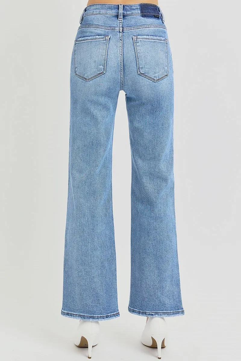 Wait Up High Rise Ankle Straight Jeans